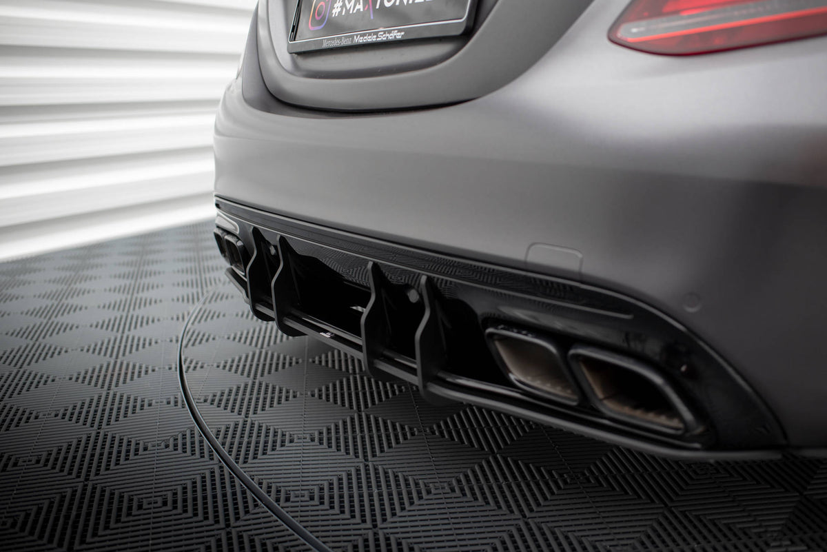 Maxton Design - Street Pro Rear Diffuser Mercedes Benz C63 AMG Sedan ...