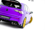 Maxton Design - Street Pro Rear Side Splitters V.2 + Flaps V.2 Volkswagen Golf R MK8 / MK8 (Facelift) - Royal Body Kits