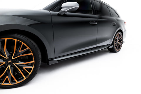 Maxton Design - Street Pro Side Skirts Diffusers + Flaps Cupra Leon ST / Hatchback Aero MK1 / MK1 (Facelift) - Royal Body Kits