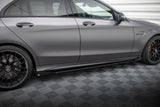 Maxton Design - Street Pro Side Skirts Diffusers + Flaps Mercedes Benz C63 AMG Sedan/Estate W205 (Facelift)