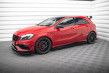 Maxton Design - Street Pro Side Skirts Diffusers + Flaps Mercedes Benz A45 AMG Aero W176 (Facelift)