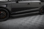 Maxton Design - Street Pro Side Skirts Diffusers V.1 + Flaps Audi RS3 Sedan 8V (Facelift)