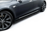 Maxton Design - Side Skirts Diffusers V.2 Tesla Model S MK1 - Royal Body Kits
