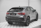 Maxton Design - Central Rear Splitter (with Vertical Bars) Audi Q3 S-Line Sportback F3