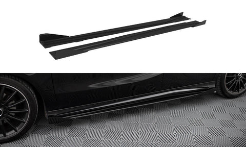 Maxton Design - Street Pro Side Skirts Diffusers + Flaps Mercedes Benz A-Class AMG-Line W176 (Facelift) Side Skirts Diffusers Maxton Design royalty-bespoke.myshopify.com