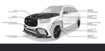 Larte Design - Front Bumper Overlay Mercedes Benz GLS63/S AMG X167