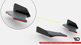 Maxton Design - Street Pro Rear Side Splitters + Flaps Volkswagen Golf R MK7
