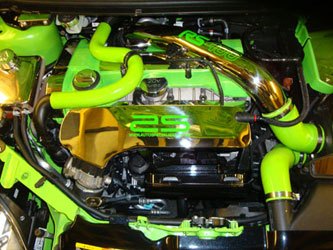Kit Tuyaux Boost Vert/argent Pour Ford Focus RS MK2 - Marque ProAlloy - Neuf Sous Emballage