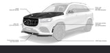 Larte Design - Front Wing Overlays Mercedes Benz GLS-Class AMG-Line X167 Front Inserts Larte Design royalty-bespoke.myshopify.com