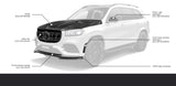 Larte Design - Front Wing Overlays Mercedes Benz GLS-Class AMG-Line X167