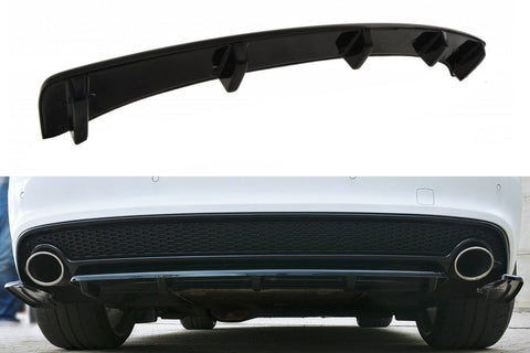 Maxton Design - Central Rear Splitter (with vertical bars) Audi A5 S-Line 8T FL Coupe / Sportback