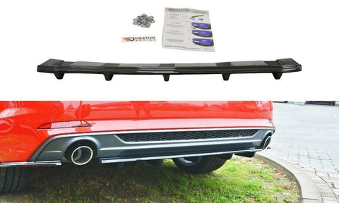 Maxton Design - Central Rear Splitter (with Vertical Bars) Audi A5 S-Line F5 Coupe / Sportback Rear Diffuser Maxton Design royalty-bespoke.myshopify.com