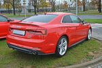 Maxton Design - Central Rear Splitter (with Vertical Bars) Audi A5 S-Line F5 Coupe / Sportback