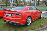 Maxton Design - Central Rear Splitter (with Vertical Bars) Audi A5 S-Line F5 Coupe / Sportback Rear Diffuser Maxton Design royalty-bespoke.myshopify.com