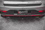Maxton Design - Central Rear Splitter Hyundai I30N MK3 Facelift Hatchback Rear Diffuser Maxton Design royalty-bespoke.myshopify.com