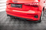 Maxton Design - Central Rear Splitter (with Vertical Bars) Audi A3 8Y Sportback