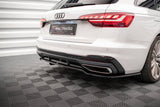 Maxton Design - Central Rear Splitter (with Vertical Bars) Audi A4 S-Line B9 Facelift Rear Diffuser Maxton Design royalty-bespoke.myshopify.com