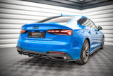 Maxton Design - Central Rear Splitter (with Vertical Bars) Audi A5 S-Line F5 Facelift Rear Diffuser Maxton Design royalty-bespoke.myshopify.com