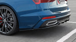 Maxton Design - Central Rear Splitter (with vertical bars) Audi A6 S-Line C8 Avant
