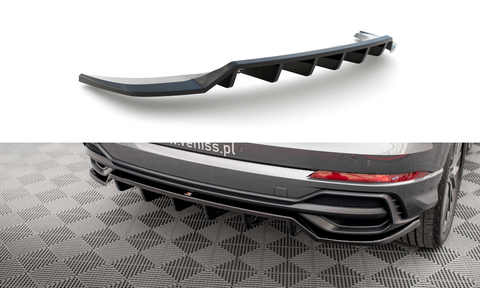 Maxton Design - Central Rear Splitter (with Vertical Bars) Audi Q3 S-Line F3