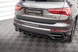 Maxton Design - Central Rear Splitter (with Vertical Bars) Audi Q3 S-Line F3 Rear Diffuser Maxton Design royalty-bespoke.myshopify.com