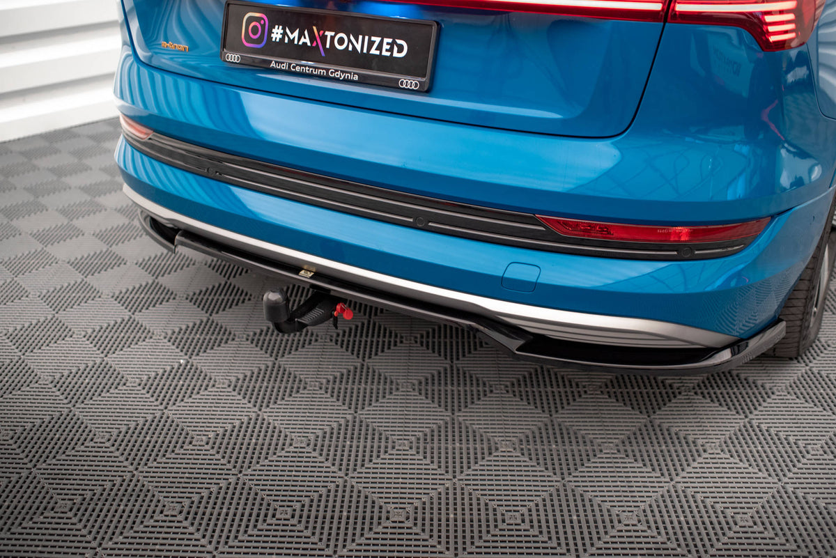 Maxton Design - Central Rear Splitter (with Vertical Bars) Audi E-Tron ...