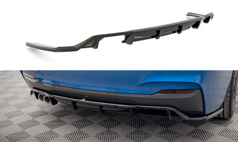 Maxton Design - Central Rear Splitter (with Vertical Bars) BMW Series 2 M-Pack F22 Rear Diffuser Maxton Design royalty-bespoke.myshopify.com