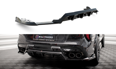 Maxton Design - Central Rear Splitter (with Vertical Bars) BMW X6 M F96 Rear Diffuser Maxton Design royalty-bespoke.myshopify.com