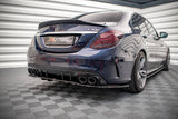 Maxton Design - Central Rear Splitter (with Vertical Bars) Mercedes Benz C43 AMG Sedan W205 Facelift Rear Diffuser Maxton Design royalty-bespoke.myshopify.com