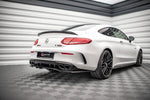 Maxton Design - Central Rear Splitter (with vertical bars) Mercedes Benz C63 AMG Coupe C205 (Facelift)