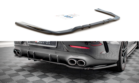 Maxton Design - Central Rear Splitter (with vertical bars) Mercedes Benz CLS 53 AMG C257 Rear Diffuser Maxton Design royalty-bespoke.myshopify.com