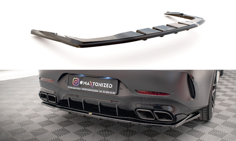 Maxton Design - Central Rear Splitter (with Vertical Bars) Mercedes Benz AMG GT 63S 4-Door Coupe Aero Rear Diffuser Maxton Design royalty-bespoke.myshopify.com