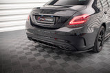 Maxton Design - Central Rear Splitter (with Vertical Bars) Mercedes Benz C-Class AMG-Line W205 Facelift Rear Diffuser Maxton Design royalty-bespoke.myshopify.com