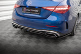 Maxton Design - Central Rear Splitter (with Vertical Bars) Mercedes Benz C-Class AMG-Line W206 Rear Diffuser Maxton Design royalty-bespoke.myshopify.com