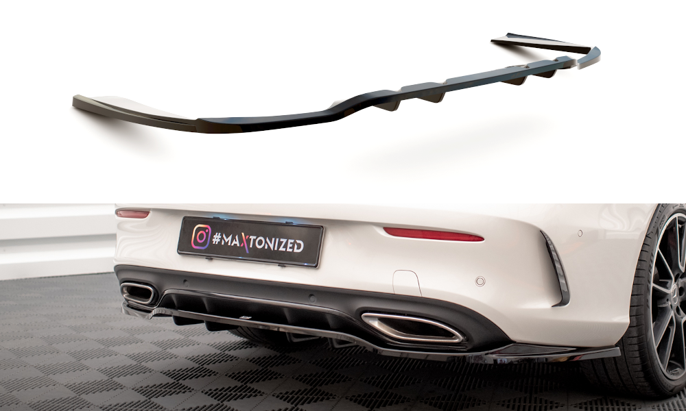 Maxton Design Central Rear Splitter With Vertical Bars Mercedes