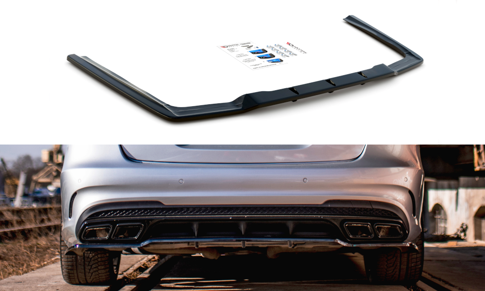 Maxton Design - Central Rear Splitter (With Vertical Bars) Mercedes ...
