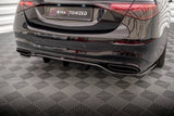 Maxton Design - Central Rear Splitter (with Vertical Bars) Mercedes Benz S-Class AMG-Line W223 Rear Diffuser Maxton Design royalty-bespoke.myshopify.com