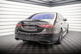 Maxton Design - Central Rear Splitter (with Vertical Bars) Mercedes Benz S-Class AMG-Line W223 Rear Diffuser Maxton Design royalty-bespoke.myshopify.com