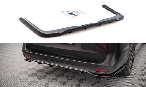 Maxton Design - Central Rear Splitter (with Vertical Bars) Mercedes Benz V-Class AMG-Line W447 Facelift Rear Diffuser Maxton Design royalty-bespoke.myshopify.com