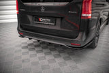 Maxton Design - Central Rear Splitter (with Vertical Bars) Mercedes Benz V-Class AMG-Line W447 Facelift Rear Diffuser Maxton Design royalty-bespoke.myshopify.com