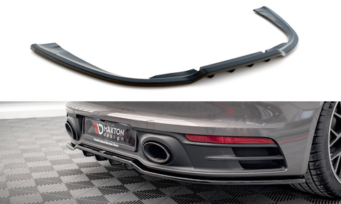 Maxton Design - Central Rear Splitter (With Vertical Bars) Porsche 911 Carrera 4S 992