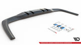 Maxton Design - Central Rear Splitter (With Vertical Bars) V.1 Mercedes Benz A35 AMG V177 Sedan Rear Diffuser Maxton Design royalty-bespoke.myshopify.com