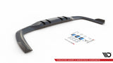 Maxton Design - Central Rear Splitter (With Vertical Bars) V.2 Mercedes Benz A35 AMG V177 Sedan Rear Diffuser Maxton Design royalty-bespoke.myshopify.com