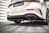 Maxton Design - Central Rear Splitter (With Vertical Bars) V.2 Mercedes Benz A35 AMG V177 Sedan Rear Diffuser Maxton Design royalty-bespoke.myshopify.com