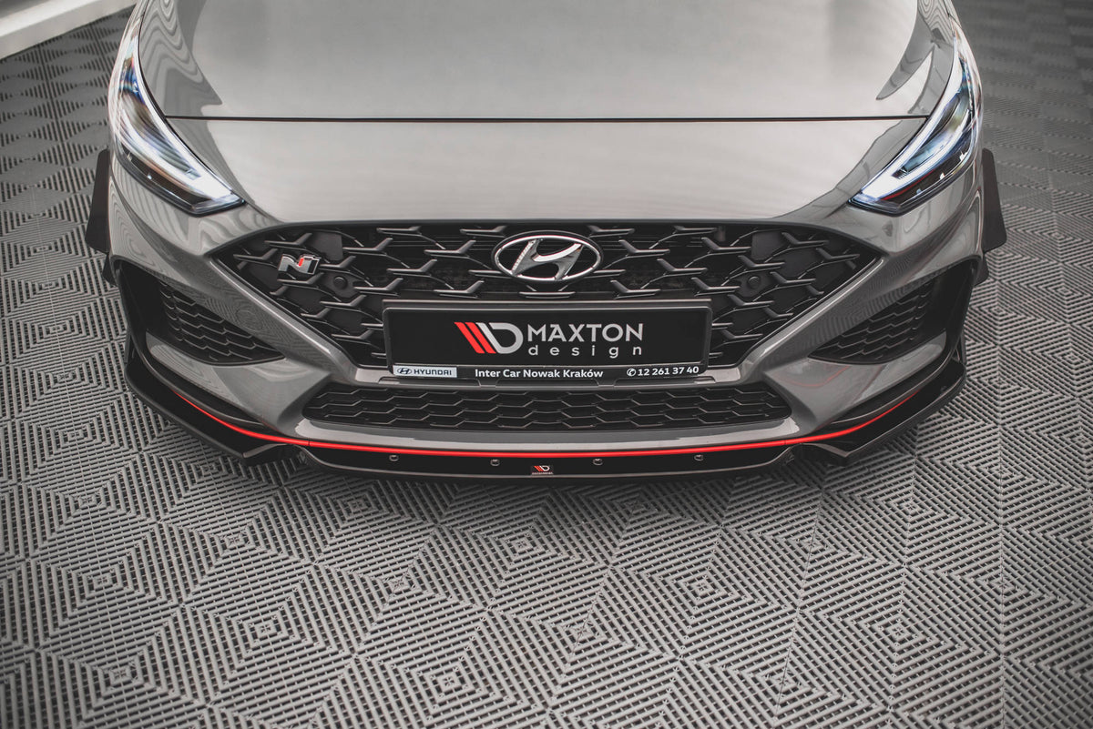 Maxton Design Front Splitter + Flaps V.1 Hyundai I30N MK3 Facelift Hatchback / Fastback
