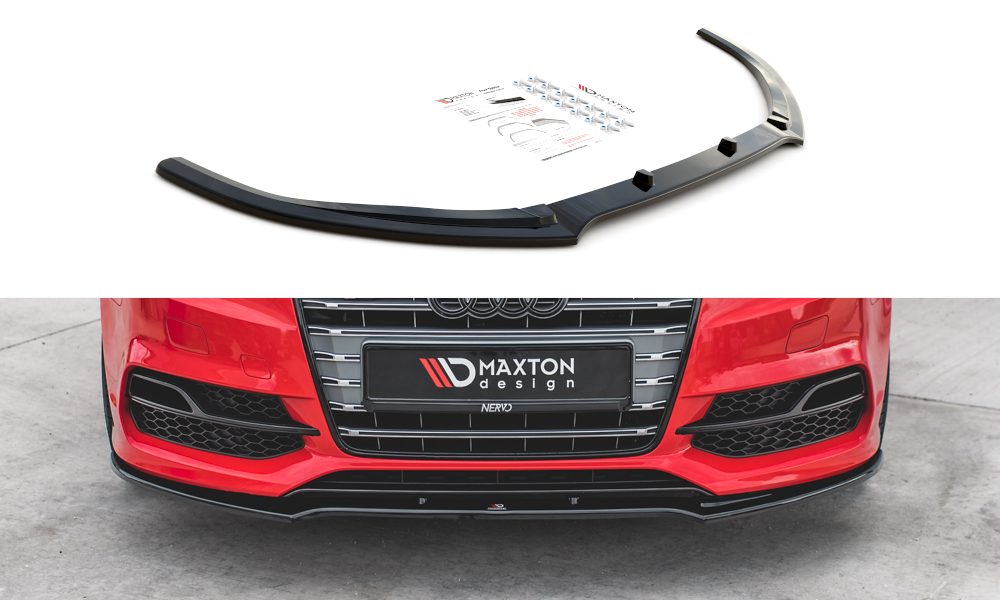 Maxton Design Front Splitter V.2 Audi S3 / A3 SLine 8V Sedan