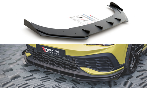 Maxton Design - Racing Durability Front Splitter + Flaps Volkswagen Golf GTI Clubsport MK8