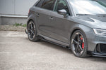 Maxton Design - Racing Durability Side Skirts Diffusers + Flaps Audi RS3 8V Sportback