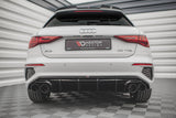 Maxton Design - Rear Valance + Exhaust Ends Imitation Audi A3 S-Line 8Y Sportback Rear Diffuser Maxton Design royalty-bespoke.myshopify.com