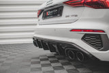 Maxton Design - Rear Valance + Exhaust Ends Imitation Audi A3 S-Line 8Y Sportback Rear Diffuser Maxton Design royalty-bespoke.myshopify.com